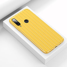 Coque Silicone Housse Etui Gel Line C01 pour Huawei Nova 4e Jaune