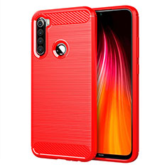 Coque Silicone Housse Etui Gel Line C01 pour Xiaomi Redmi Note 8 (2021) Rouge