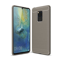 Coque Silicone Housse Etui Gel Line C02 pour Huawei Mate 20 X 5G Gris