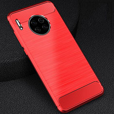 Coque Silicone Housse Etui Gel Line C02 pour Huawei Mate 30E Pro 5G Rouge