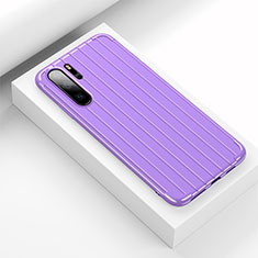 Coque Silicone Housse Etui Gel Line C02 pour Huawei P30 Pro Violet