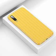 Coque Silicone Housse Etui Gel Line C02 pour Samsung Galaxy A90 5G Jaune