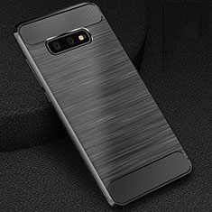 Coque Silicone Housse Etui Gel Line C02 pour Samsung Galaxy S10e Gris