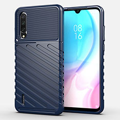 Coque Silicone Housse Etui Gel Line C02 pour Xiaomi Mi A3 Bleu