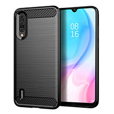 Coque Silicone Housse Etui Gel Line C05 pour Xiaomi Mi A3 Noir