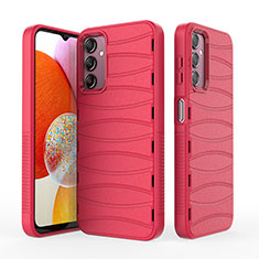 Coque Silicone Housse Etui Gel Line KC1 pour Samsung Galaxy A14 4G Rouge