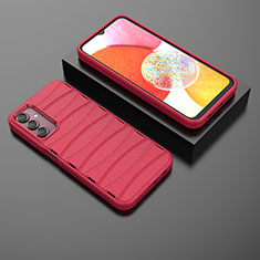 Coque Silicone Housse Etui Gel Line KC2 pour Samsung Galaxy A14 4G Rouge