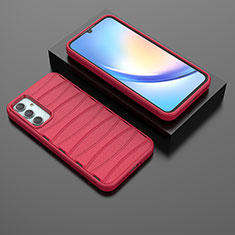 Coque Silicone Housse Etui Gel Line KC2 pour Samsung Galaxy A34 5G Rouge