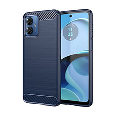 Coque Silicone Housse Etui Gel Line MF1 pour Motorola Moto G14 Bleu