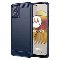 Coque Silicone Housse Etui Gel Line MF1 pour Motorola Moto G73 5G Bleu