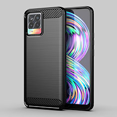 Coque Silicone Housse Etui Gel Line MF1 pour Realme 8 4G Noir