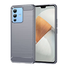 Coque Silicone Housse Etui Gel Line MF1 pour Vivo V23 5G Gris