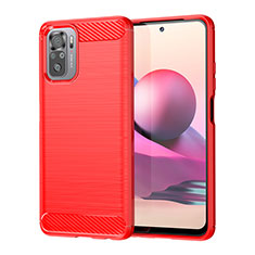 Coque Silicone Housse Etui Gel Line MF1 pour Xiaomi Redmi Note 11 SE India 4G Rouge