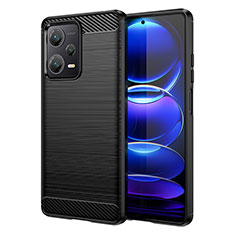 Coque Silicone Housse Etui Gel Line MF1 pour Xiaomi Redmi Note 12 Pro+ Plus 5G Noir