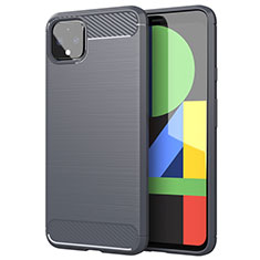 Coque Silicone Housse Etui Gel Line pour Google Pixel 4 XL Gris