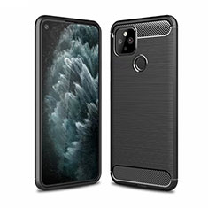 Coque Silicone Housse Etui Gel Line pour Google Pixel 5 Noir