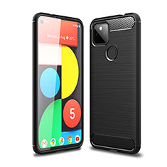 Coque Silicone Housse Etui Gel Line pour Google Pixel 5a 5G Noir