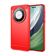 Coque Silicone Housse Etui Gel Line pour Huawei Mate 60 Pro+ Plus Rouge