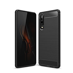 Coque Silicone Housse Etui Gel Line pour Huawei P30 Noir