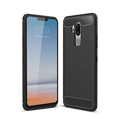 Coque Silicone Housse Etui Gel Line pour LG G7 Noir