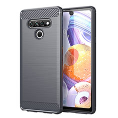 Coque Silicone Housse Etui Gel Line pour LG Stylo 6 Gris