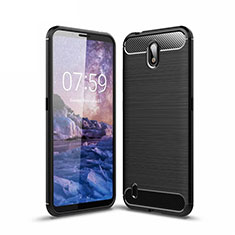 Coque Silicone Housse Etui Gel Line pour Nokia C1 Noir