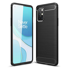 Coque Silicone Housse Etui Gel Line pour OnePlus 8T 5G Noir