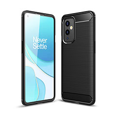 Coque Silicone Housse Etui Gel Line pour OnePlus 9 5G Noir