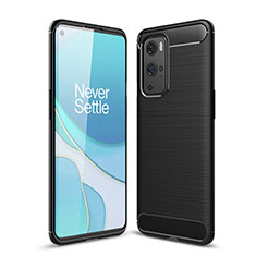 Coque Silicone Housse Etui Gel Line pour OnePlus 9 Pro 5G Noir