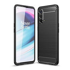 Coque Silicone Housse Etui Gel Line pour OnePlus Nord CE 5G Noir