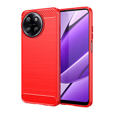 Coque Silicone Housse Etui Gel Line pour Realme 11 4G Rouge