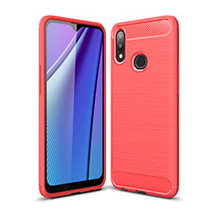 Coque Silicone Housse Etui Gel Line pour Samsung Galaxy A10s Rouge