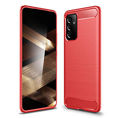 Coque Silicone Housse Etui Gel Line pour Samsung Galaxy A55 5G Rouge