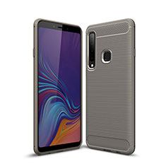 Coque Silicone Housse Etui Gel Line pour Samsung Galaxy A9s Gris