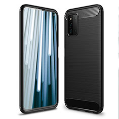Coque Silicone Housse Etui Gel Line pour Samsung Galaxy F52 5G Noir