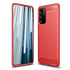 Coque Silicone Housse Etui Gel Line pour Samsung Galaxy Quantum4 5G Rouge