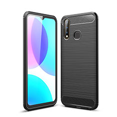 Coque Silicone Housse Etui Gel Line pour Vivo Y19 Noir