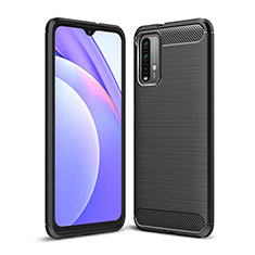 Coque Silicone Housse Etui Gel Line pour Xiaomi Redmi 9 Power Noir