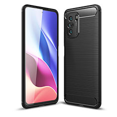 Coque Silicone Housse Etui Gel Line pour Xiaomi Redmi K40 Pro 5G Noir