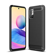 Coque Silicone Housse Etui Gel Line pour Xiaomi Redmi Note 10T 5G Noir