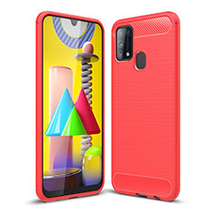 Coque Silicone Housse Etui Gel Line WL1 pour Samsung Galaxy M21s Rouge