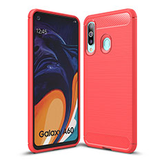 Coque Silicone Housse Etui Gel Line WL1 pour Samsung Galaxy M40 Rouge