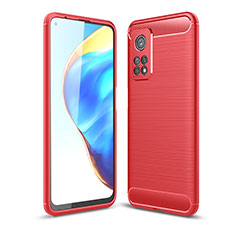 Coque Silicone Housse Etui Gel Line WL1 pour Xiaomi Redmi K30S 5G Rouge