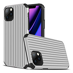 Coque Silicone Housse Etui Gel Line Z01 pour Apple iPhone 11 Pro Argent