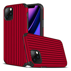 Coque Silicone Housse Etui Gel Line Z01 pour Apple iPhone 11 Pro Max Rouge