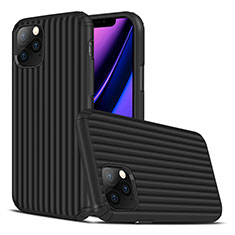 Coque Silicone Housse Etui Gel Line Z01 pour Apple iPhone 11 Pro Noir