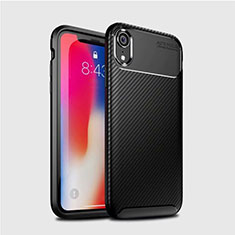 Coque Silicone Housse Etui Gel Serge A01 pour Apple iPhone XR Noir