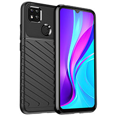 Coque Silicone Housse Etui Gel Serge MF1 pour Xiaomi Redmi 9 Activ Noir