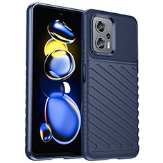 Coque Silicone Housse Etui Gel Serge MF1 pour Xiaomi Redmi Note 11T Pro 5G Bleu