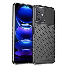 Coque Silicone Housse Etui Gel Serge MF1 pour Xiaomi Redmi Note 12R Pro 5G Noir